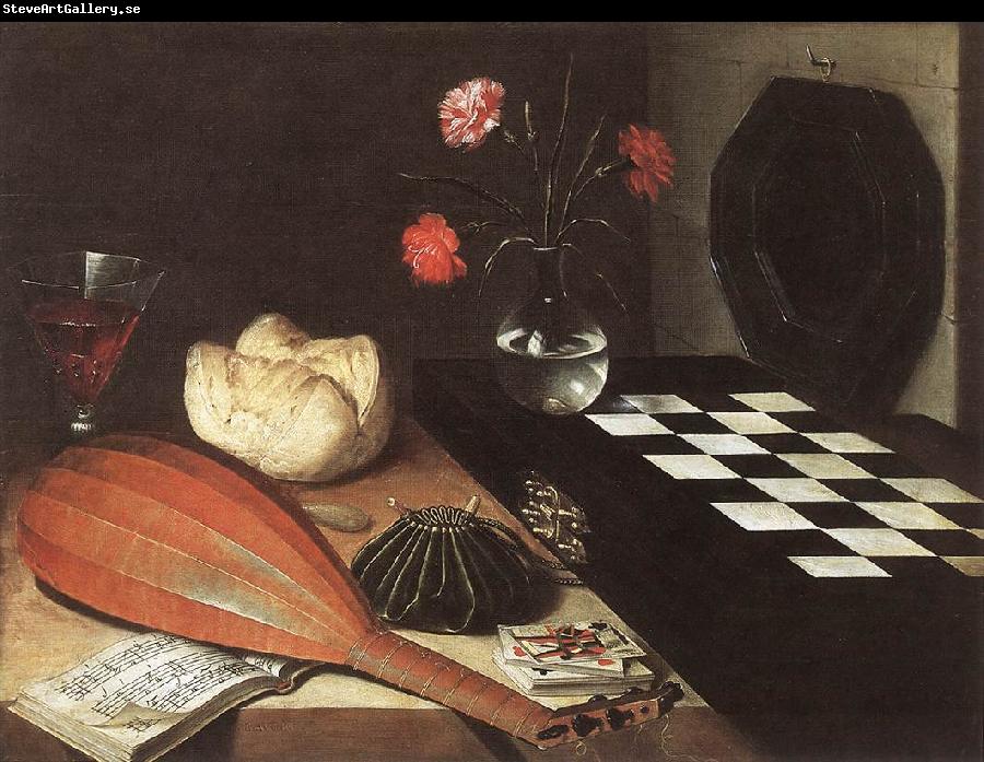 BAUGIN, Lubin Still-life with Chessboard (The Five Senses) fg